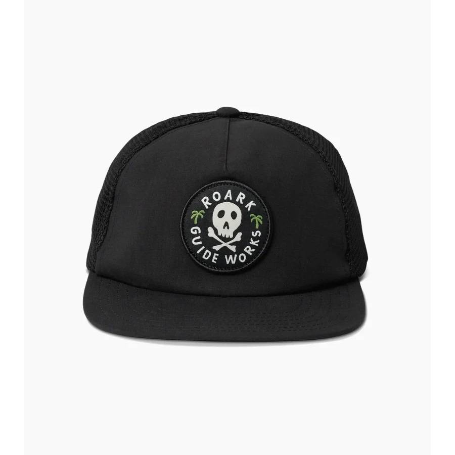 Roark Guideworks Skull Strapback Trucker Hat - Bla...