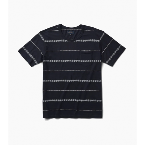 Roark Well Worn Horizon Jacquard Organic T-shirt - Black