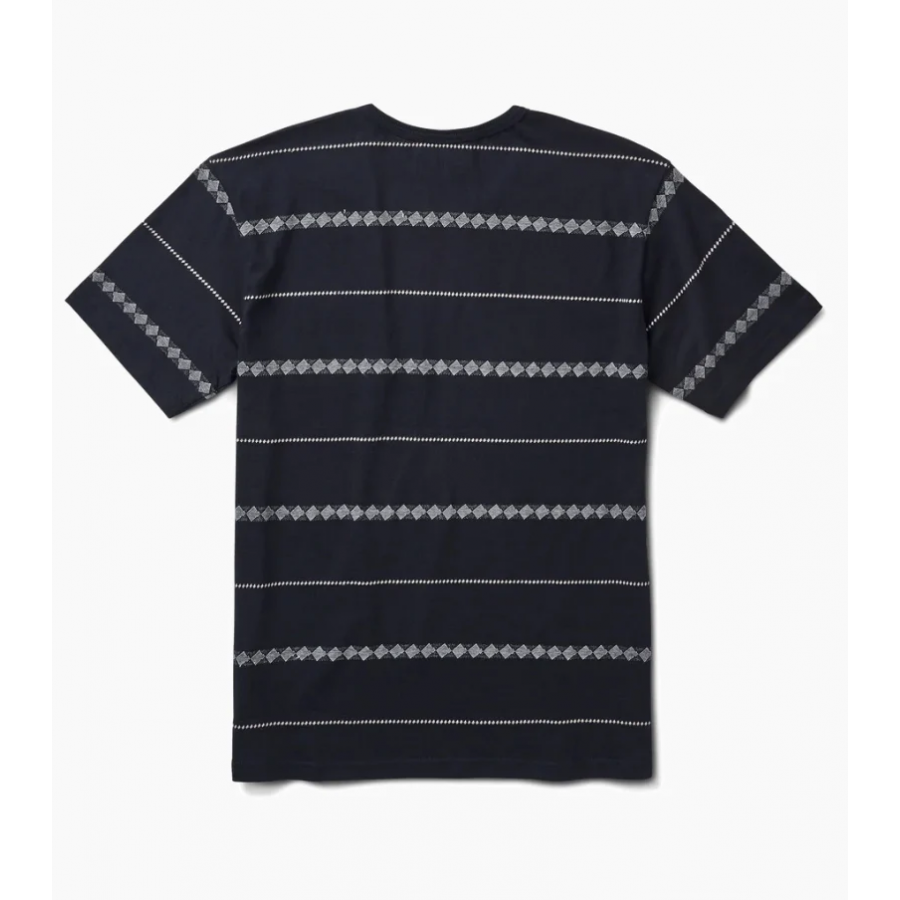 Roark Well Worn Horizon Jacquard Organic T-shirt - Black