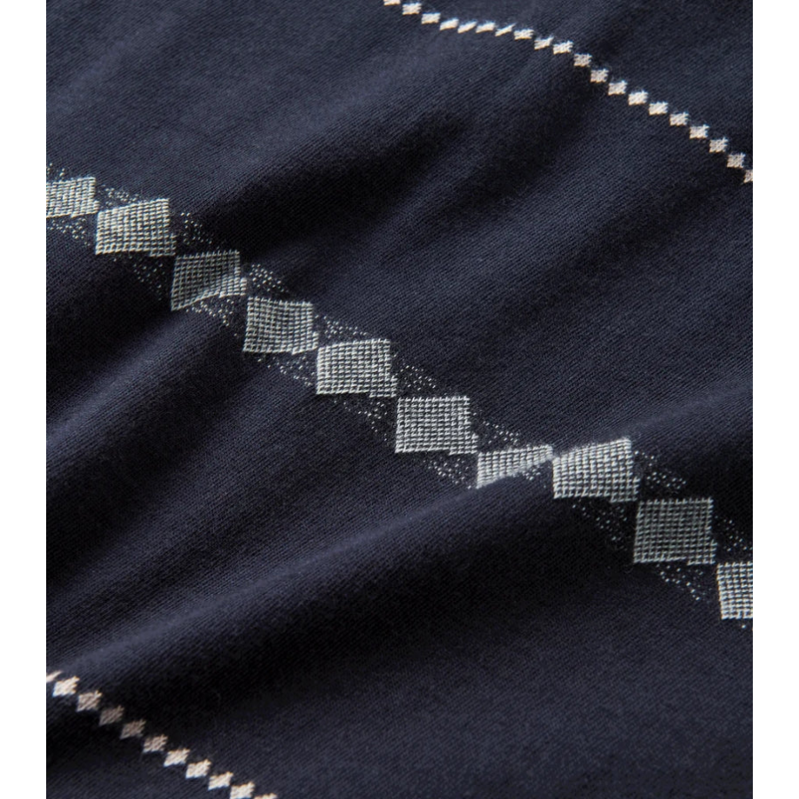 Roark Well Worn Horizon Jacquard Organic T-shirt - Black