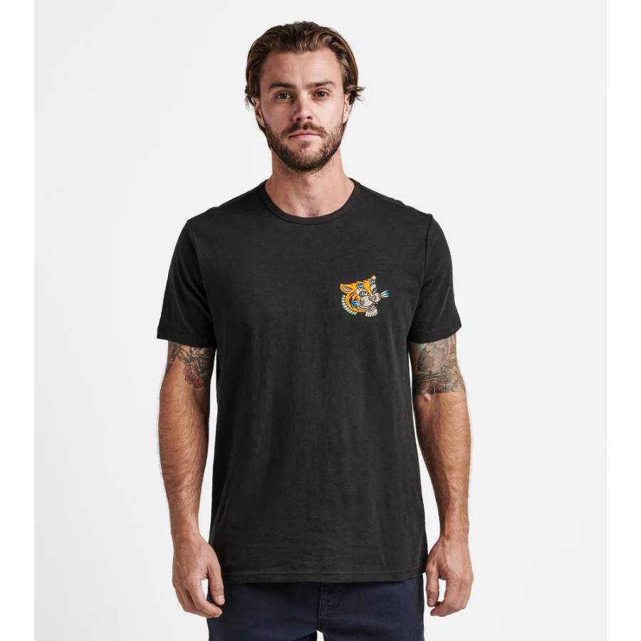 Roark Hokkaido Tiger Organic T-Shirt - Black