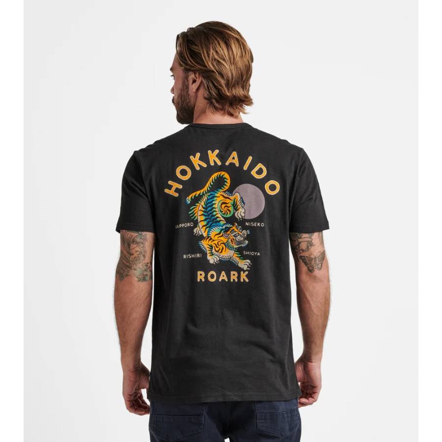 Roark Hokkaido Tiger Organic T-Shirt - Black