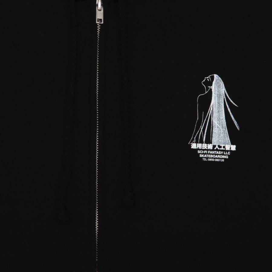 Sci-fi Fantasy Spiritual Darkness Zip Hoodie - Black