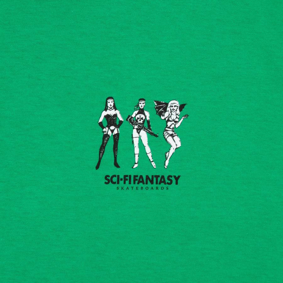 Sci-Fi Fantasy Macho Girls T-Shirt - Kelly Green