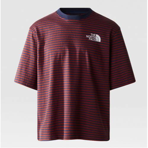 The North Face TNF Easy T-Shirt - Brandy Brown / Summit Navy Stripe