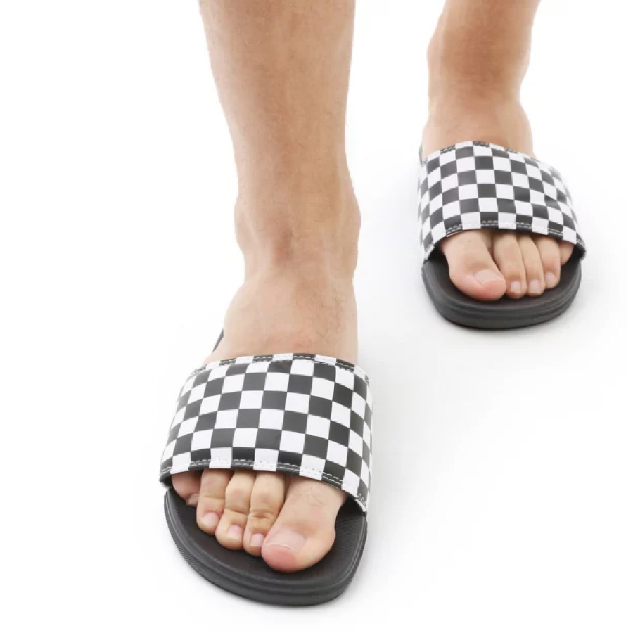 Vans Checkerboard Mens La Costa Slide On - Black / White