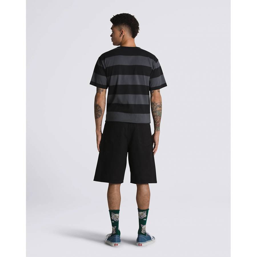 Vans Covina 5 Pocket Baggy Denim Shorts - Washed Black