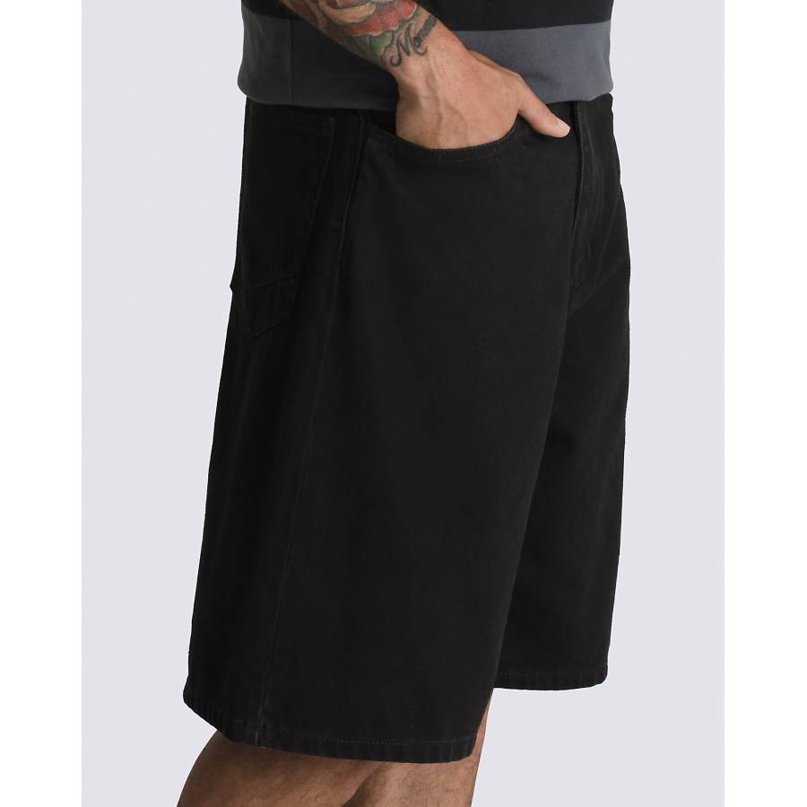Vans Covina 5 Pocket Baggy Denim Shorts - Washed Black