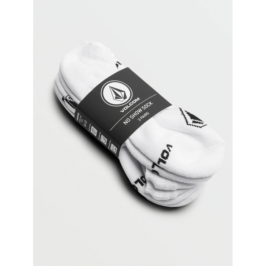Volcom Stones no-show 3 Pack Socks - White