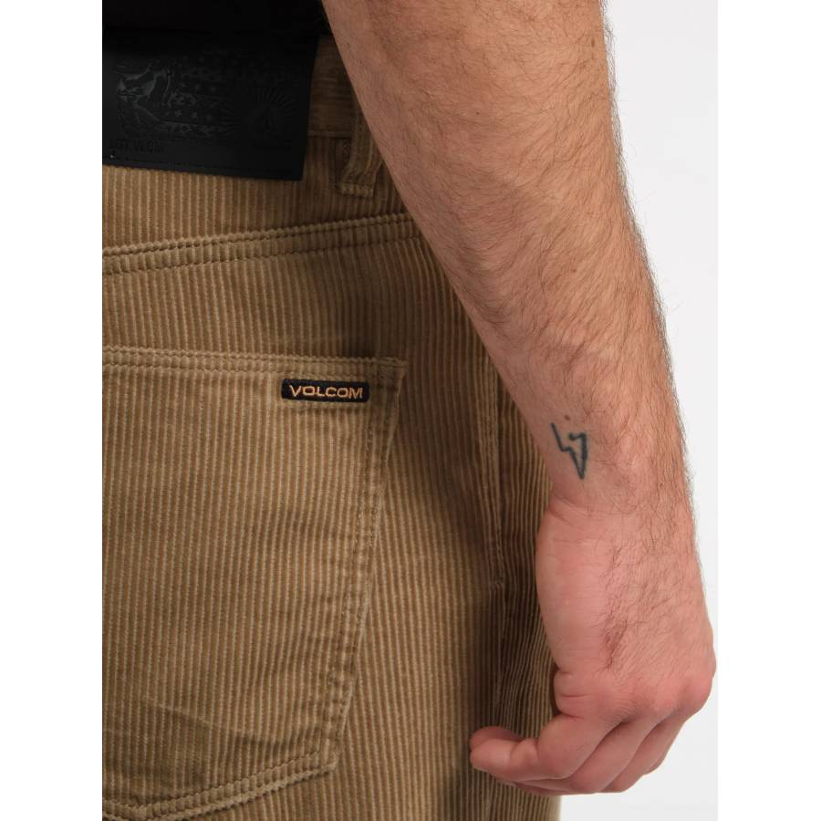 Volcom Billow Tapered Corduroy Trousers - Khaki