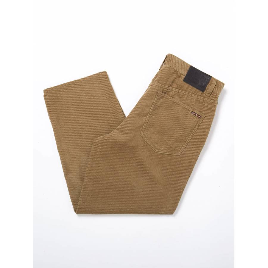 Volcom Billow Tapered Corduroy Trousers - Khaki