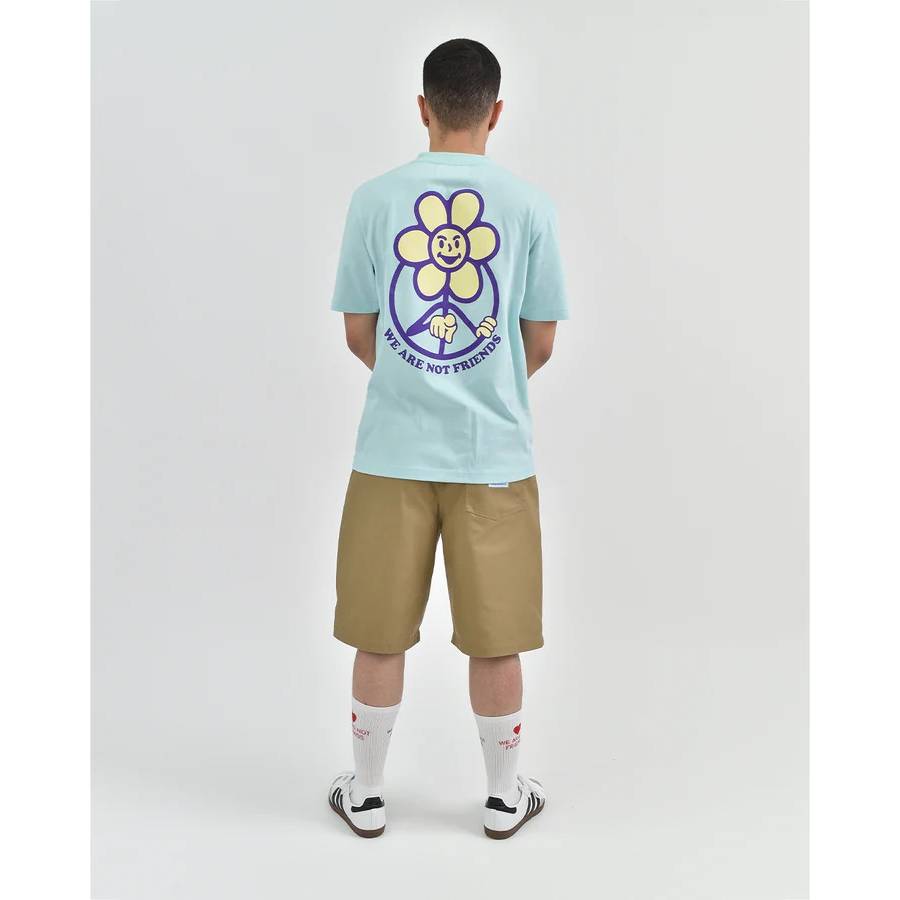 We Are Not Friends Daisy Logo Sea Salt T-Shirt - Verde Agua