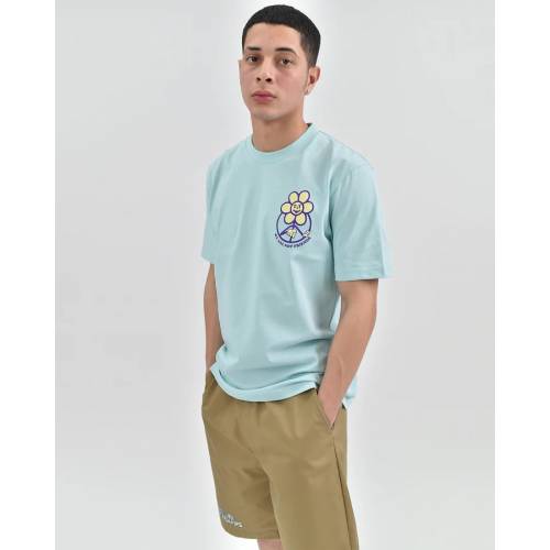 We Are Not Friends Daisy Logo Sea Salt T-Shirt - Verde Agua