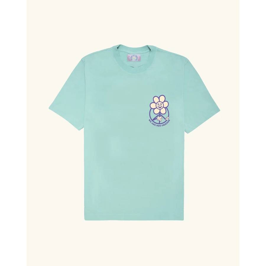 We Are Not Friends Daisy Logo Sea Salt T-Shirt - Verde Agua