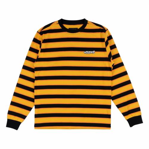 Welcome Cooper Stripe LS Knit T-Shirt - Mineral Yellow