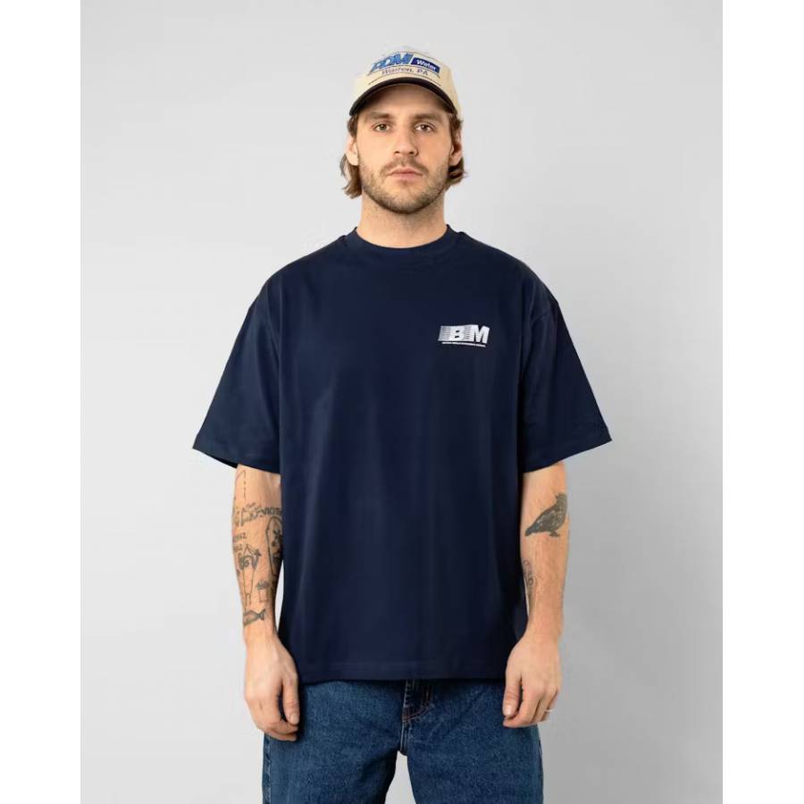 Beyond Medals Retro T-Shirt - Flat Blue