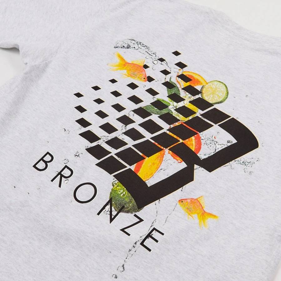 Bronze 56K Citrus Logo T-Shirt - Powder Ash Grey