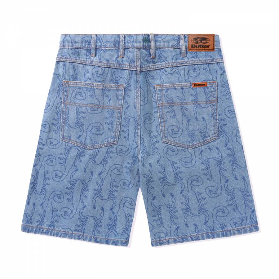 Butter Scorpion Denim Shorts - Washed Indigo