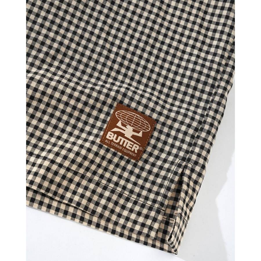 Butter Gingham S/S Shirt - Natural / Black