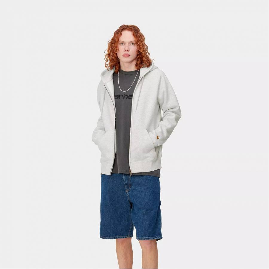 Carhartt WIP Hooded Chase Jacket - Ash Heather / Gold