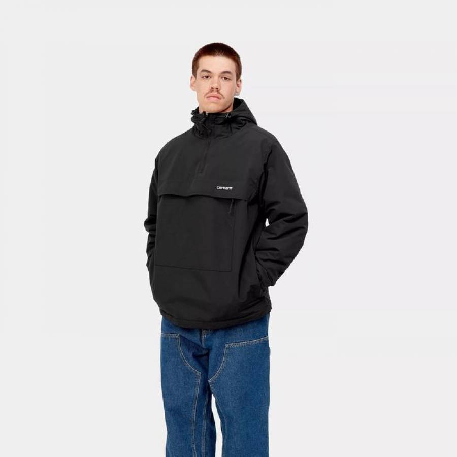 Carhartt WIP Windbreaker Pullover (Winter) - Black / White
