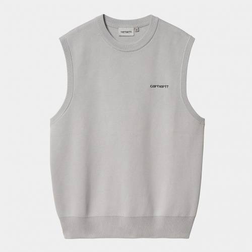 Carhartt WIP Script Vest Sweat - Basalt / Black