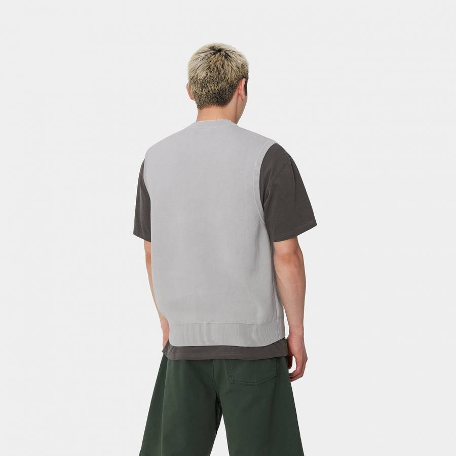 Carhartt WIP Script Vest Sweat - Basalt / Black