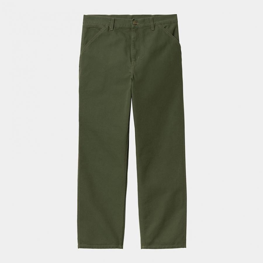 Carhartt WIP Single Knee Pant - Tarragon (Rinsed)