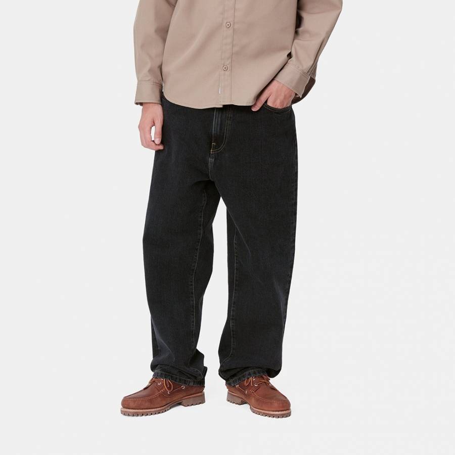 Carhartt WIP Aaron Pant - Black (Stone Washed)