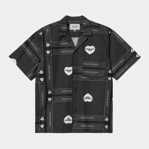 Carhartt WIP S/S Heart Bandana Shirt - Black