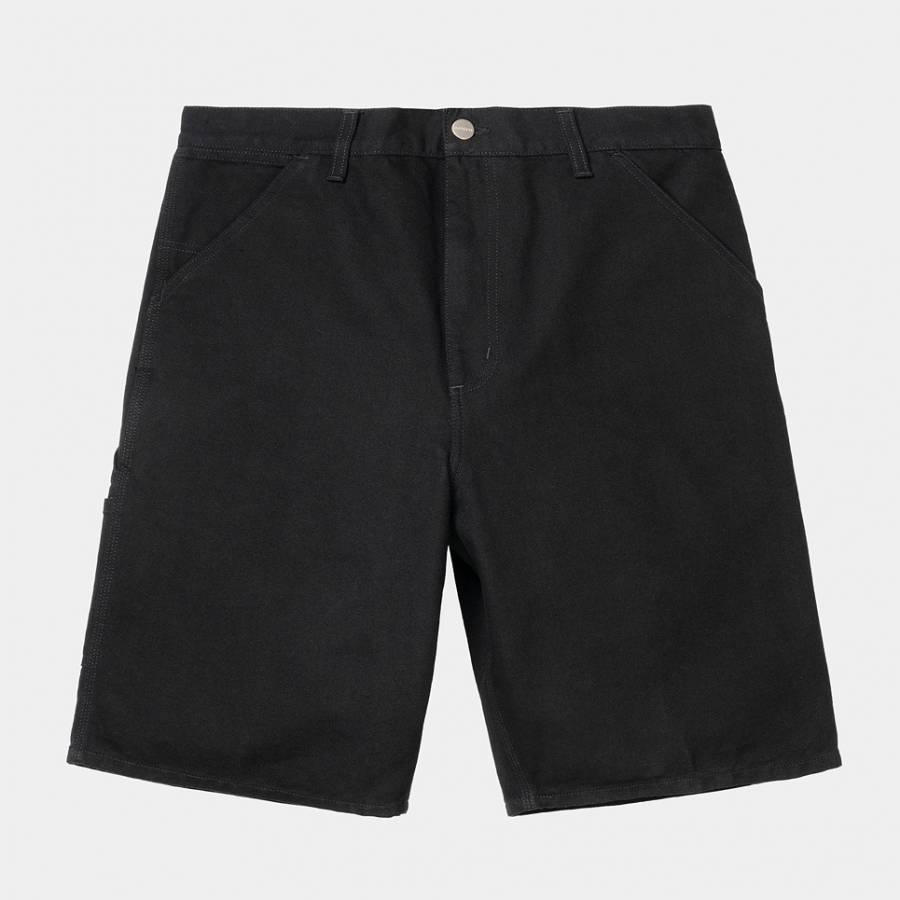 Carhartt WIP Single Knee Short - Black (Rinsed)