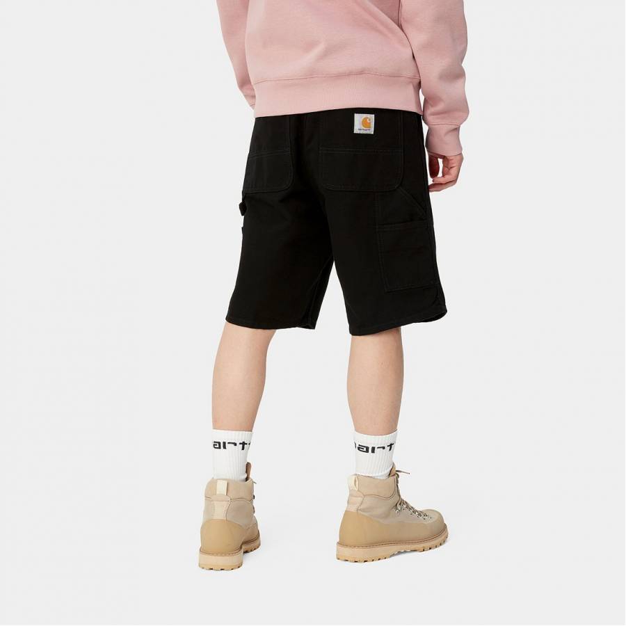 Carhartt WIP Single Knee Short - Black (Rinsed)
