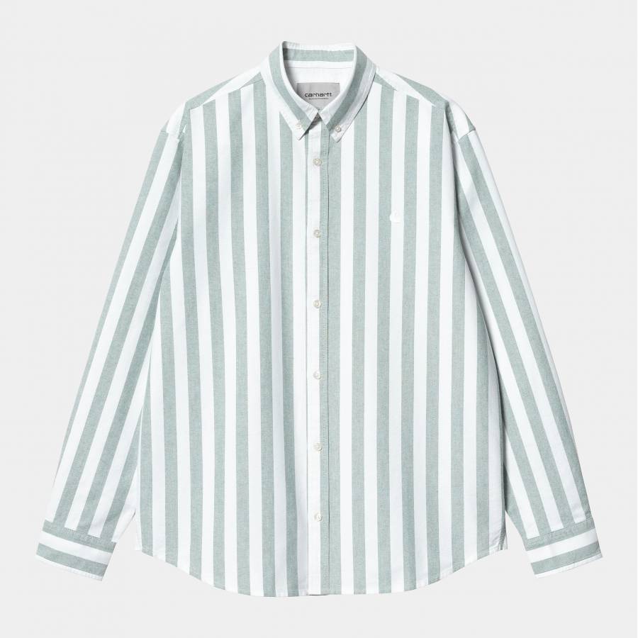 Carhartt WIP L/S Dillion Shirt - Chervil / White