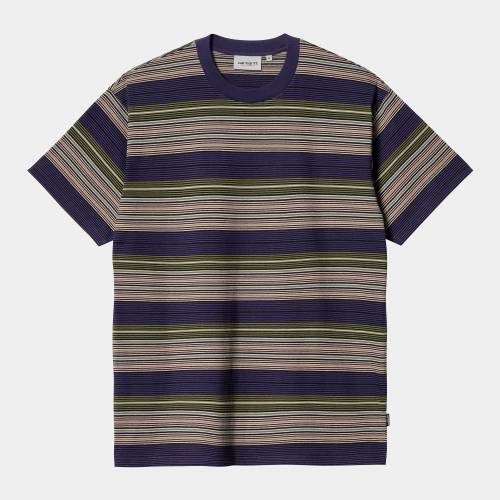 Carhartt WIP S/S Coby Stripe T-Shirt - Tyrian