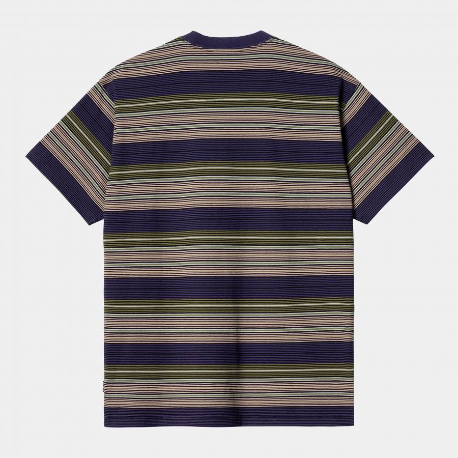 Carhartt WIP S/S Coby Stripe T-Shirt - Tyrian