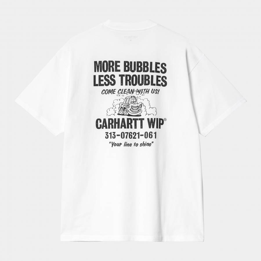 Carhartt WIP S/S Less Troubles T-Shirt - White / Black