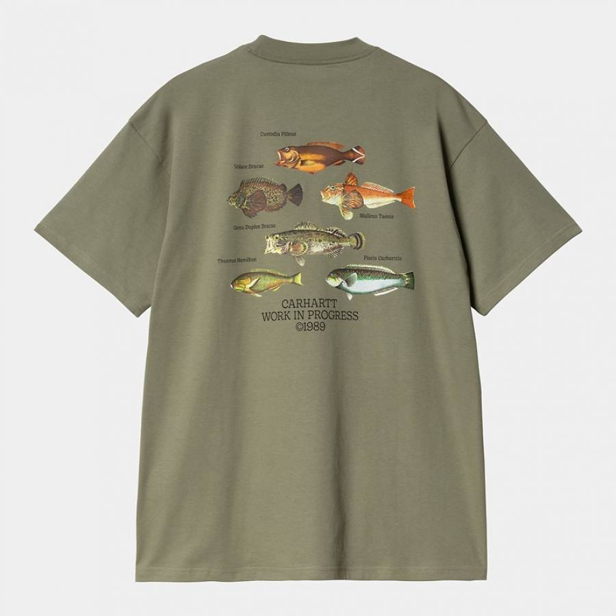 Carhartt WIP S/S Fish T-Shirt - Dollar Green