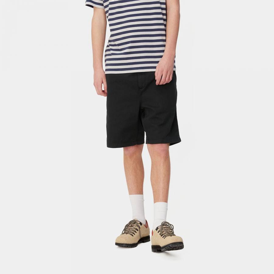 Carhartt WIP Flint Short - Black (Garment Dyed)