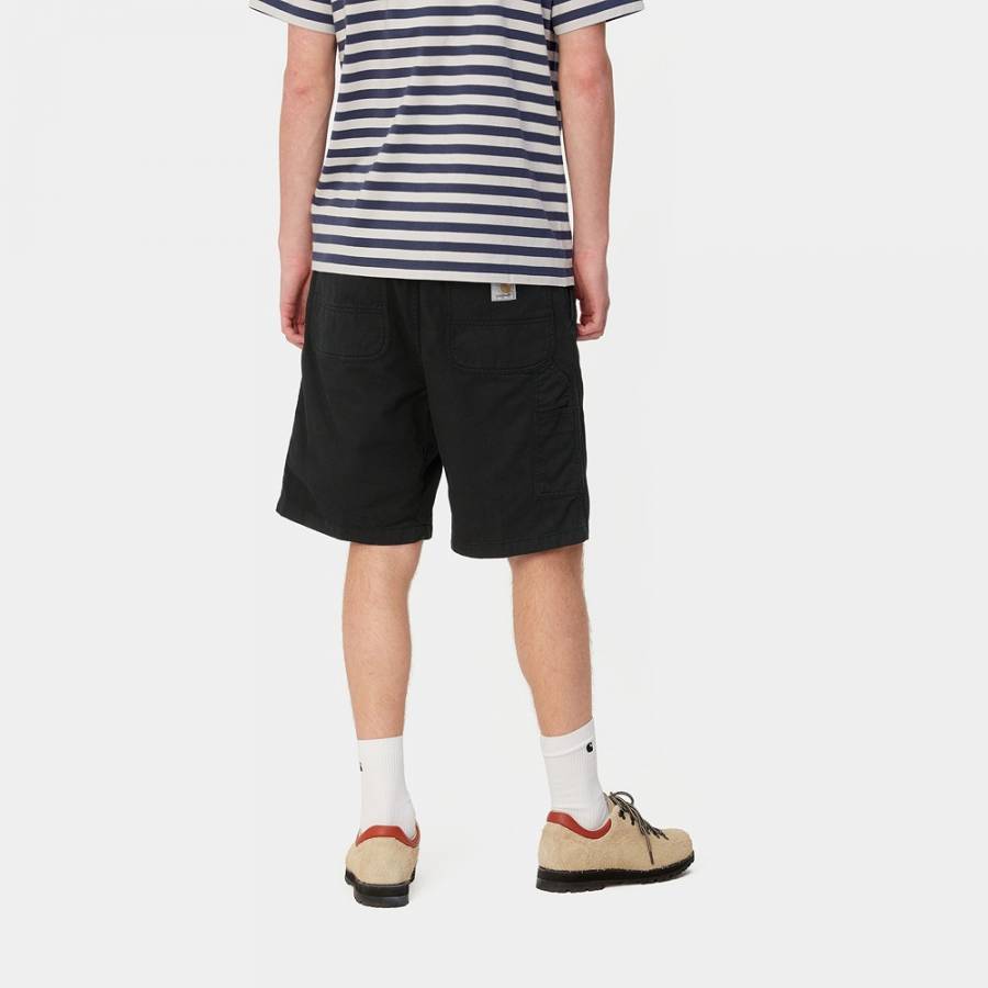 Carhartt WIP Flint Short - Black (Garment Dyed)