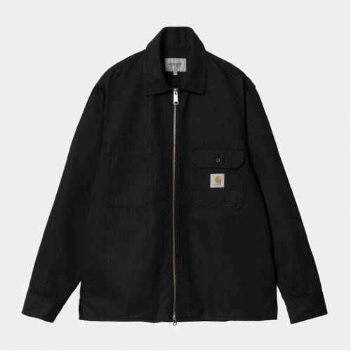 Carhartt WIP Rainer Shirt Jac - Black (Garment Dyed)