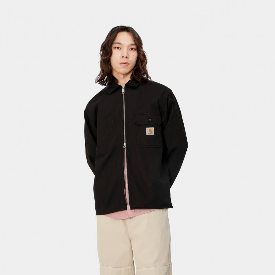 Carhartt WIP Rainer Shirt Jac - Black (Garment Dyed)