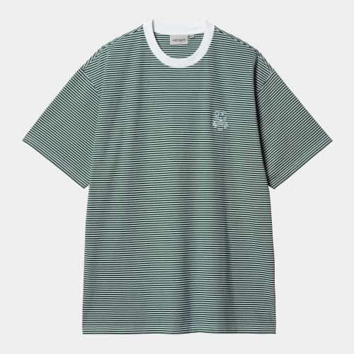 Carhartt WIP S/S Fairly Stripe T-Shirt - Chervil / White