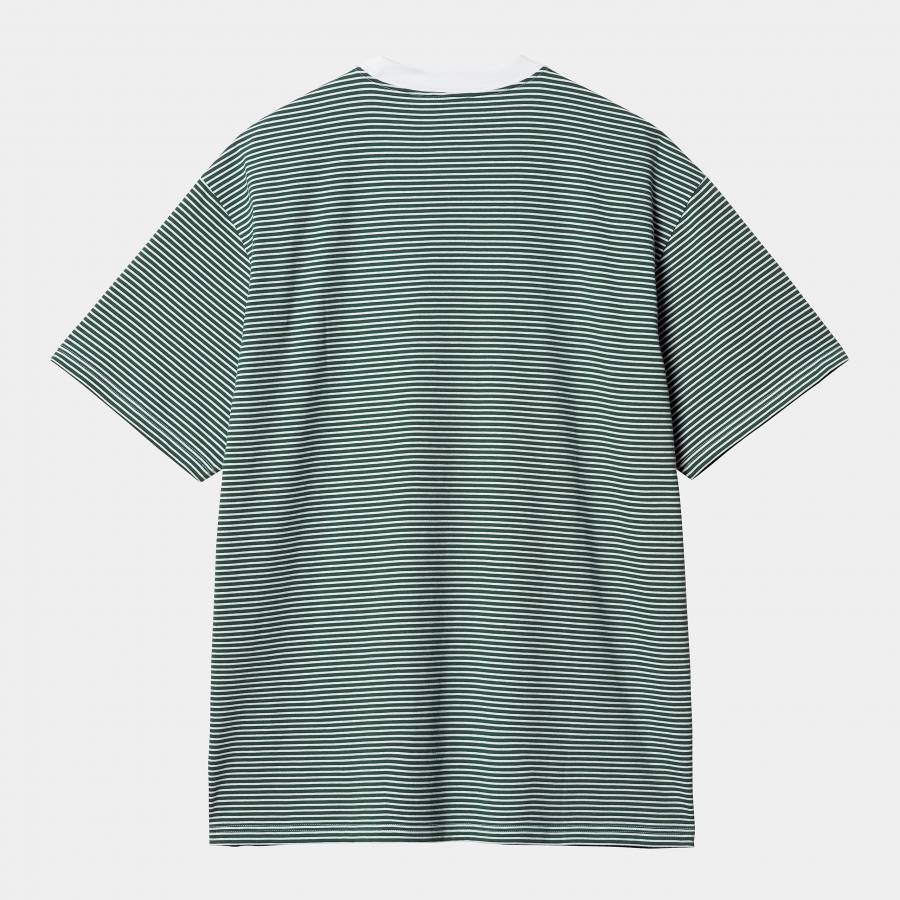 Carhartt WIP S/S Fairly Stripe T-Shirt - Chervil / White