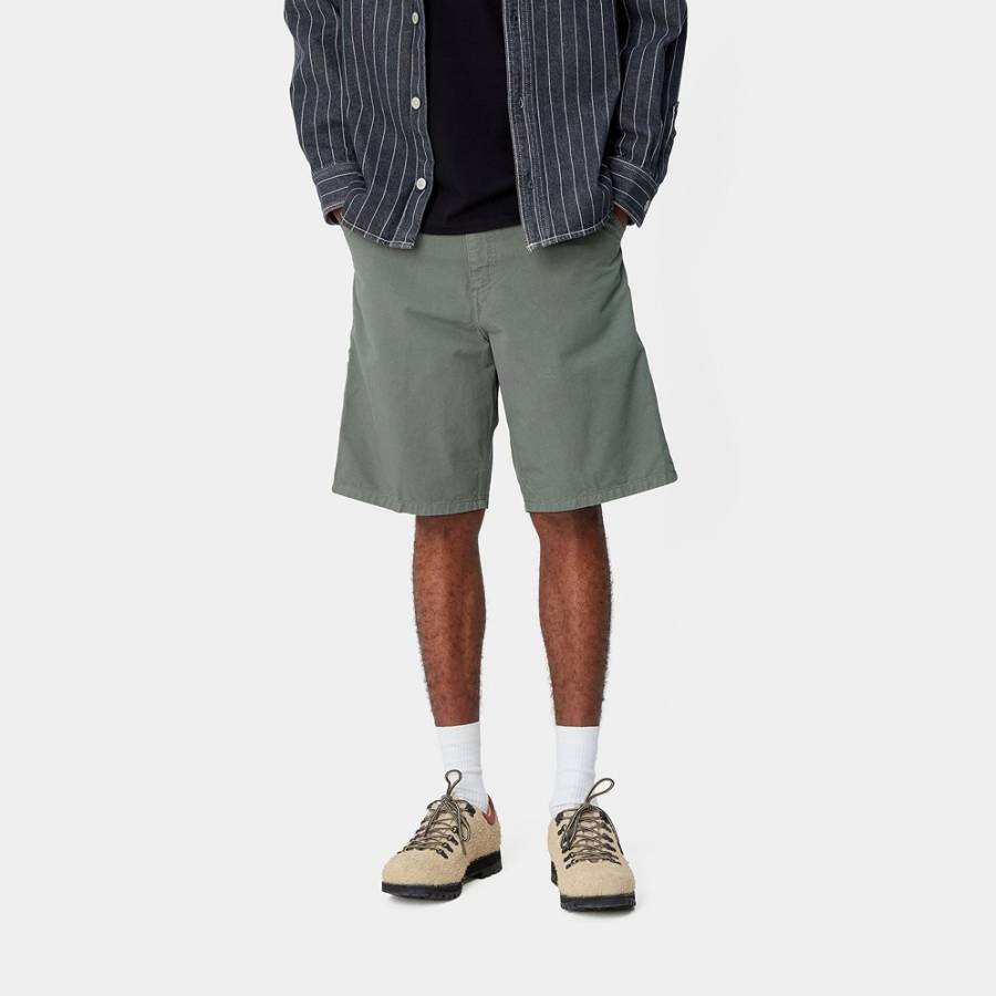 Carhartt WIP Single Knee Short - Park (Garment Dyed)