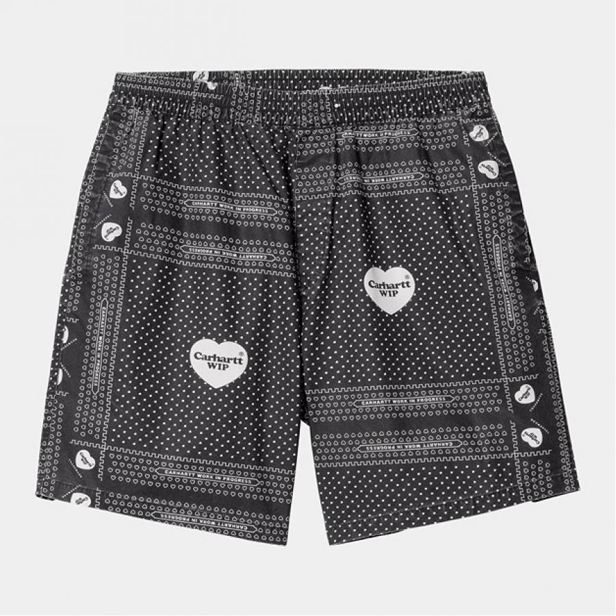 Carhartt WIP Heart Bandana Shorts - Black