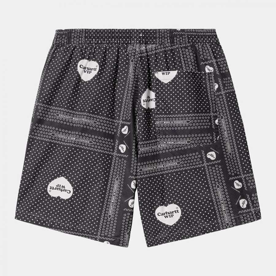 Carhartt WIP Heart Bandana Shorts - Black
