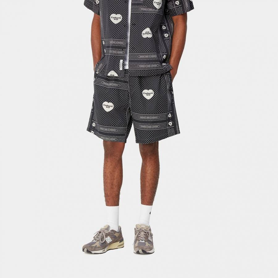 Carhartt WIP Heart Bandana Shorts - Black