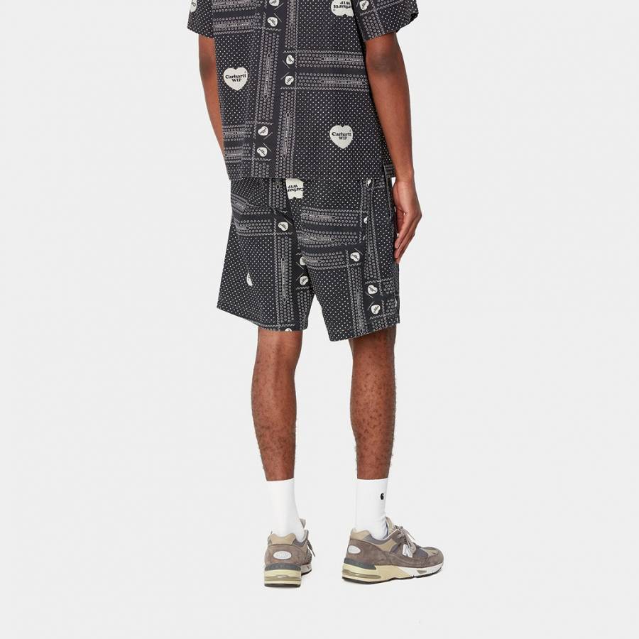 Carhartt WIP Heart Bandana Shorts - Black