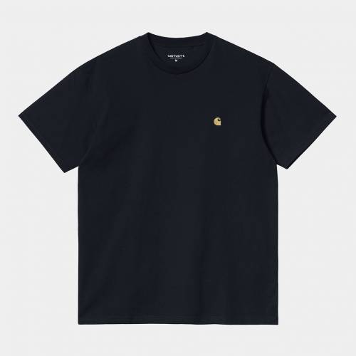 Carhartt WIP S/S Chase T-Shirt - Dark Navy / Gold