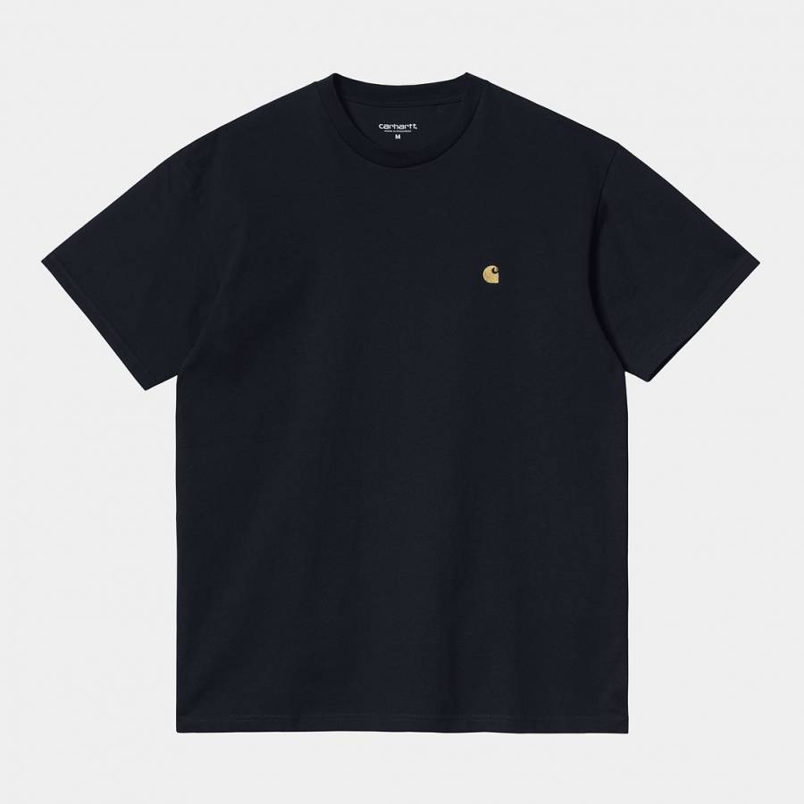 Carhartt WIP S/S Chase T-Shirt - Dark Navy / Gold